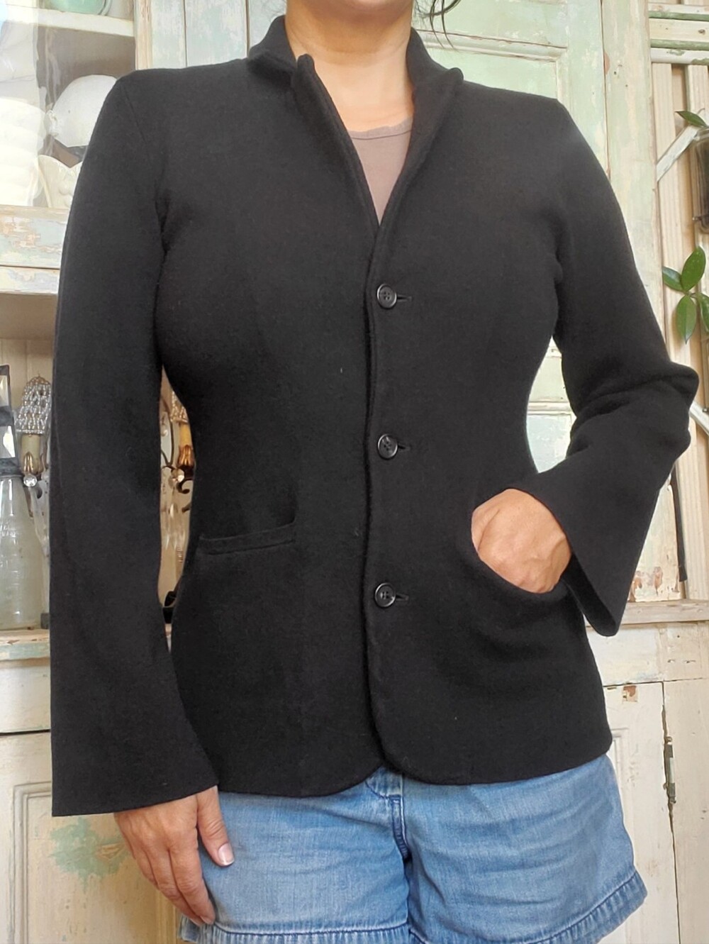 J. Crew Women's Black Knit Blazer